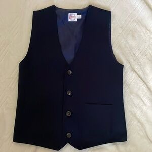 Boys woven navy blue vest